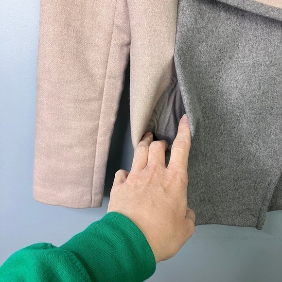 Lucky Brand Beige Tan and Gray Asymmetrical Wool Blend Jacket Women's Size XS - Picture 12 of 16